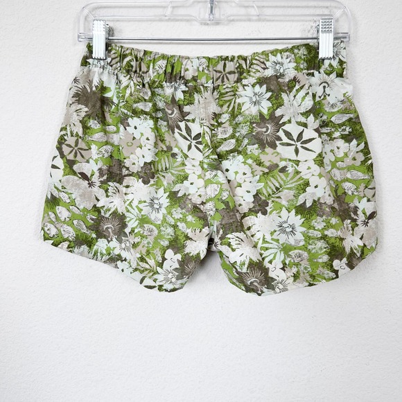 [Patagonia] Barely Baggies Green Floral Sand Dollar Neo Tropic Shorts Sz Small S - Picture 10 of 12